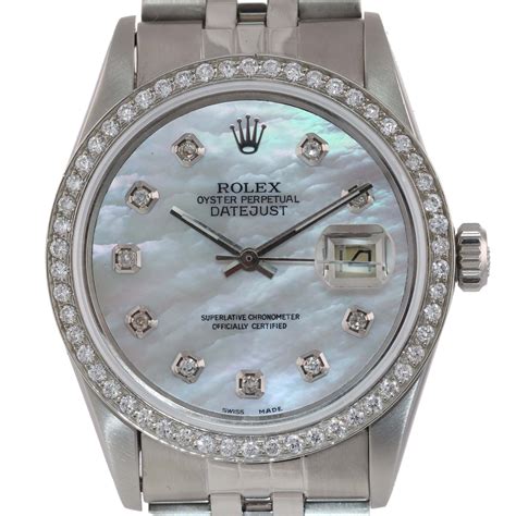 datejust rolex diamonds|Rolex 36mm Datejust diamond bezel.